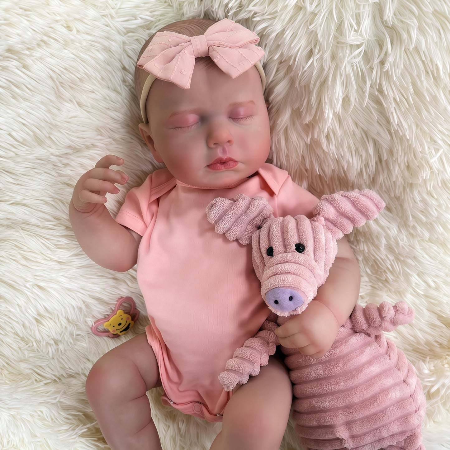 Joyarr Lifelike Reborn Baby Dolls, 20Inch Sweet Smile Real Life Realistic Newborn Full Vinyl Sleeping Baby Girl Adorable Dolls W