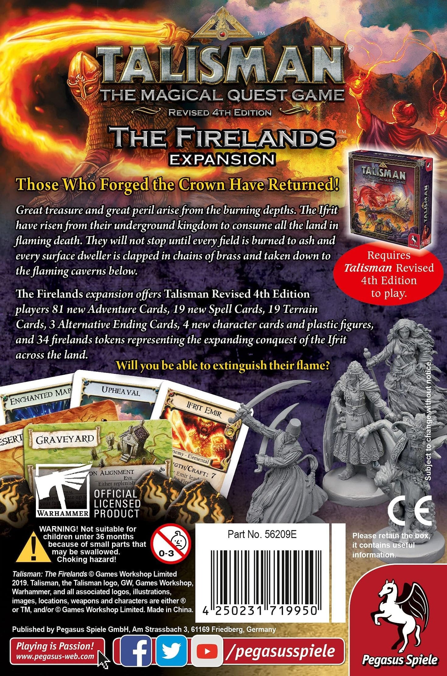 Pegasus Spiele Talisman: The Firelands Board Game Orange