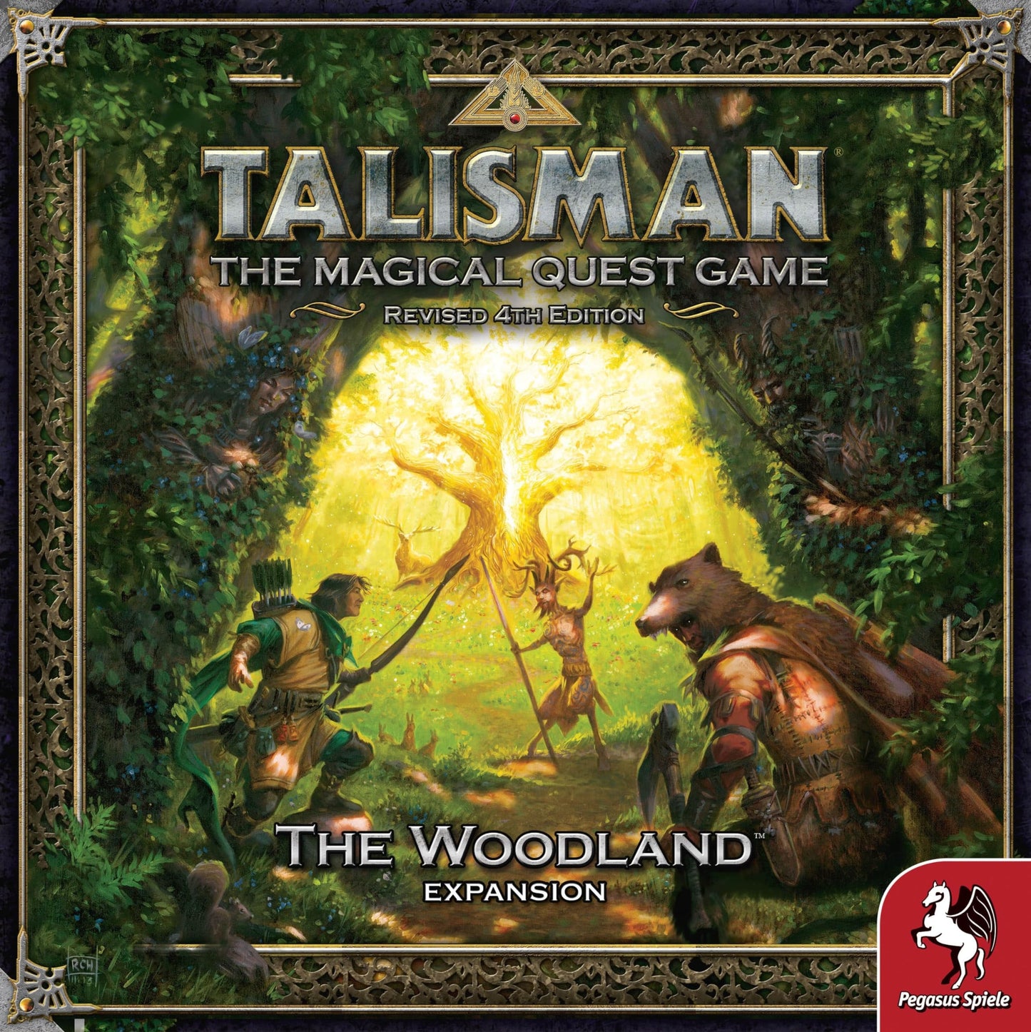 Pegasus Spiele Talisman: The Woodland Board Game - Green, One Size, Cardboard, Model 56210E