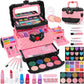 54 Pcs Kids Makeup Kit for Girls, Princess Real Washable Pretend Play Cosmetic Set Toys with Mirror, Non-Toxic & Safe, Birthday