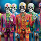 Cross & Glory - Skeletal Fiesta: The Colorful Dance Of The Dead - 1000 Piece Jigsaw Puzzle For Adults | Artistic Design | Vibrant Spanish-Inspired Skeleton Art | Premium Quality | Satin Finish
