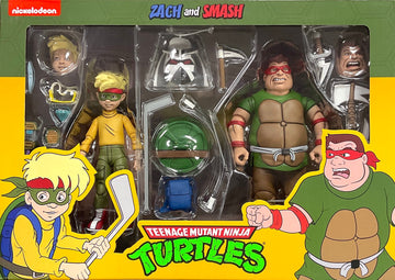 Neca Teenage Mutant Ninja Turtles 7' Scale Zach & Smash Collectible Action Figures Set