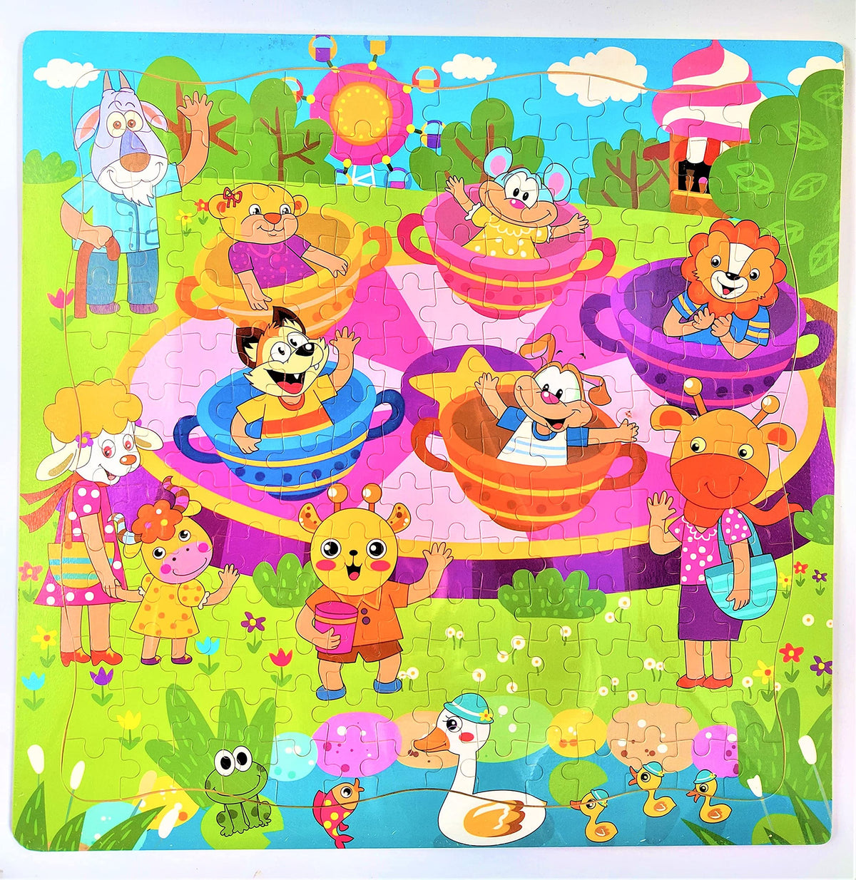 Folca 1 Pc Big Wooden Puzzle for Kids,Educational Toys (Garden2 Puzzle)