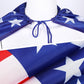 Wgudzpj American Flag Costume Cape USA Patriotic Flag Cloak and headband for Kids Boys Girls