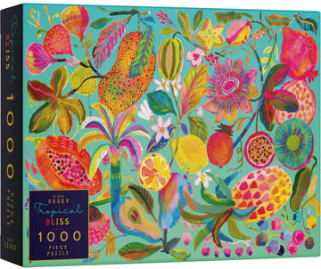 Elena Essex 1000 Piece Puzzle For Adults - Tropical Bliss | Puzzles | Puzzles For Adults 1000 Pieces | Colorful Fruit Floral Puzzle | Size 20X28Inches