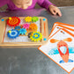 Fat Brain Toys Go Go Gears! - Wooden Size-Matching Puzzle For Preschoolers Ages 3+