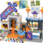 Ssawer Magnetic Blocks, 3D Building Blocks Set For Kids, 128 Pcs Magnetic Cube, Stem Montessori Construction White Toys