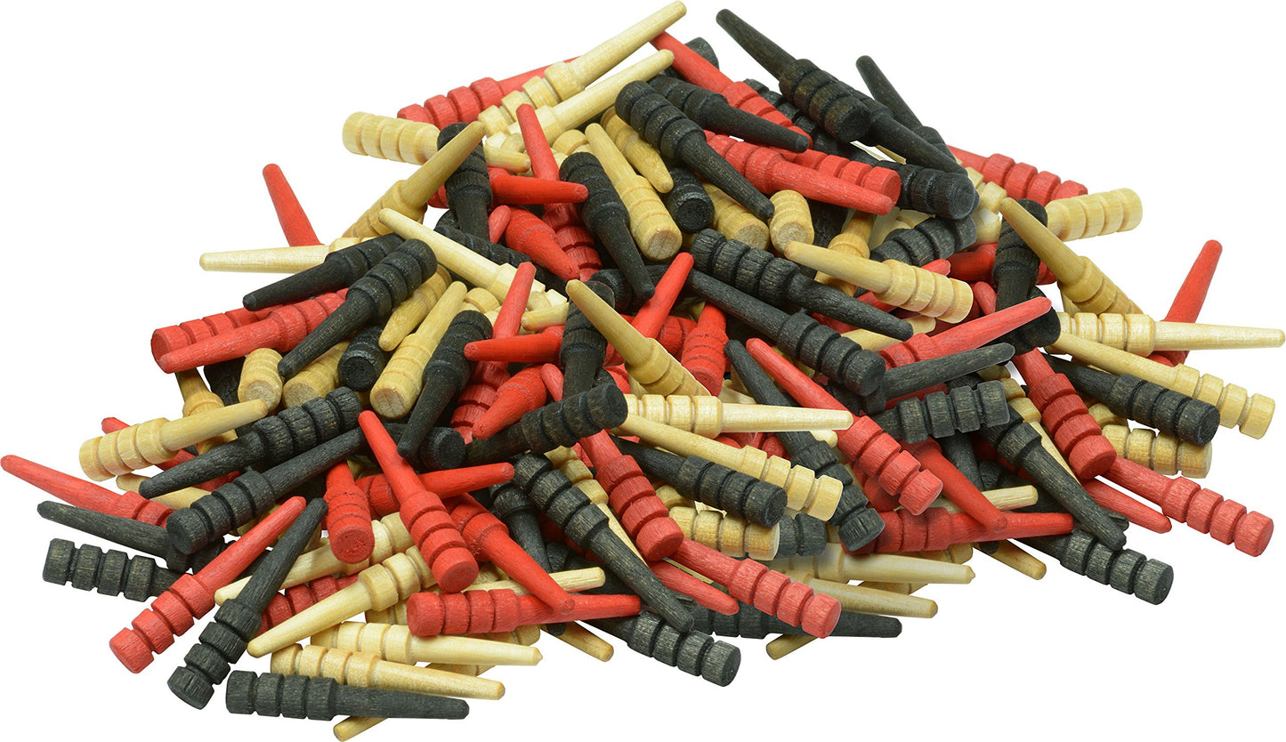 Maple Landmark Wood Cribbage Pegs - 180-Piece Set, Small, Red/Black/Natural