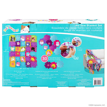 Fashion Angels Squishmallows No-Sew Blanket Kit, Set Includes Assorted Polar Fleece Squares, Ideal Craft Activity for Girls & Bo