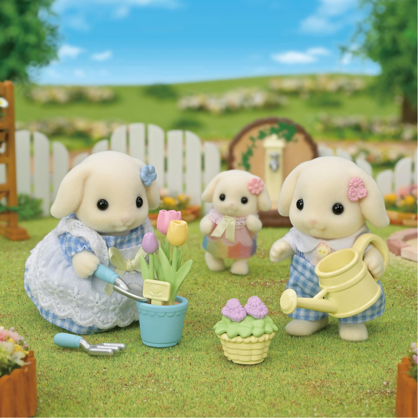 Calico Critters Blossom Gardening Set - Features Flora Rabbit Sister & Brother - Plant, Water, & Bloom With Your Adorable Critte