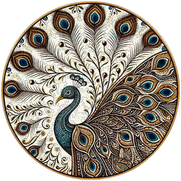 Peacock Wooden Puzzles for mature-themeds  200pcs Wooden Jigsaw Puzzles for mature-themeds  Peacock Unique Shaped Jigsaw Puzzles Creative Gift for Friend Family Game Medium Size 10'' x 10''