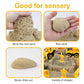WICOTOO Sand Construction Kit,Sandbox,2.2lbs Magic Sand W/4 Take Apart Construction Trucks,Tower Crane,8 Sand Molds,4 Worker Fig
