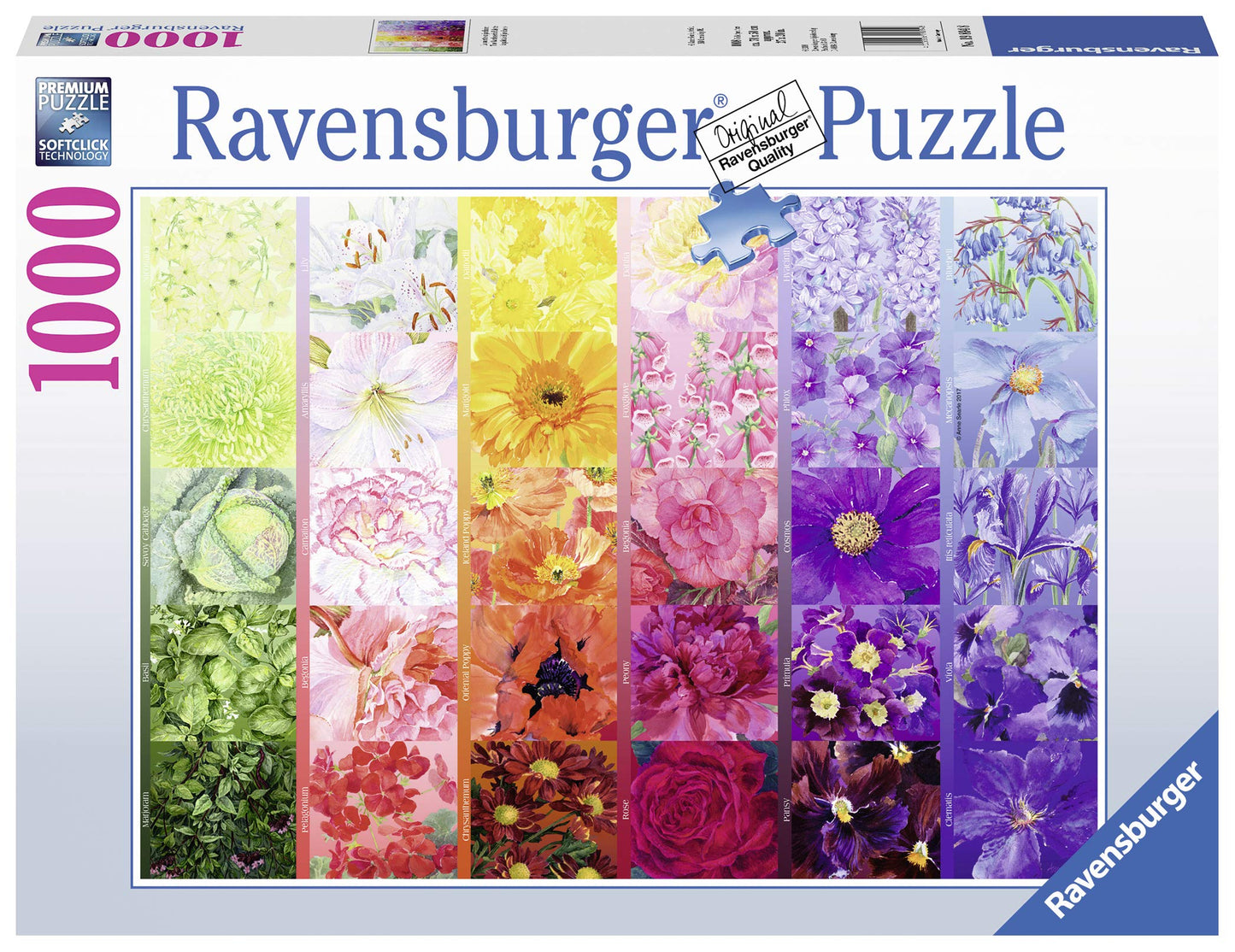 Ravensburger Gardener'S Palette - Premium 1000-Piece Jigsaw Puzzle | Anti-Glare Surface | Unique Piece Design | Ideal For Group Activity Or Solo Fun Ages
