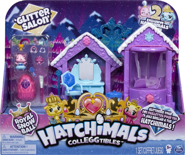 Hatchimals CollEGGtibles Glitter Salon Playset with 2 Exclusives for Kids, Multicolor, Model 6053663