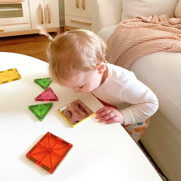 Magna-Tiles Stardust 15-Piece Magnetic Construction Set, The Original Magnetic Building Brand, 3-99 Years With 4 Mirrored Squares