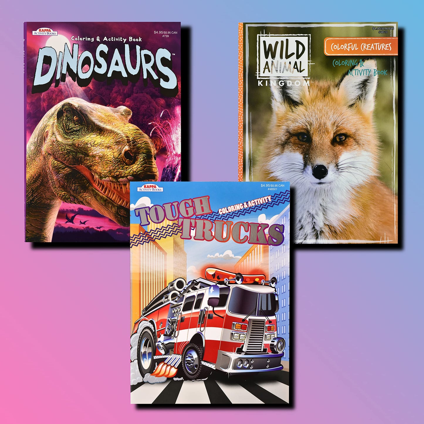 Kappa Coloring and Activity Books for Girls and Boys Numbers and Picture Dictionary Girl Power Mermaid Dinosaurs Trucks 8.5   x1