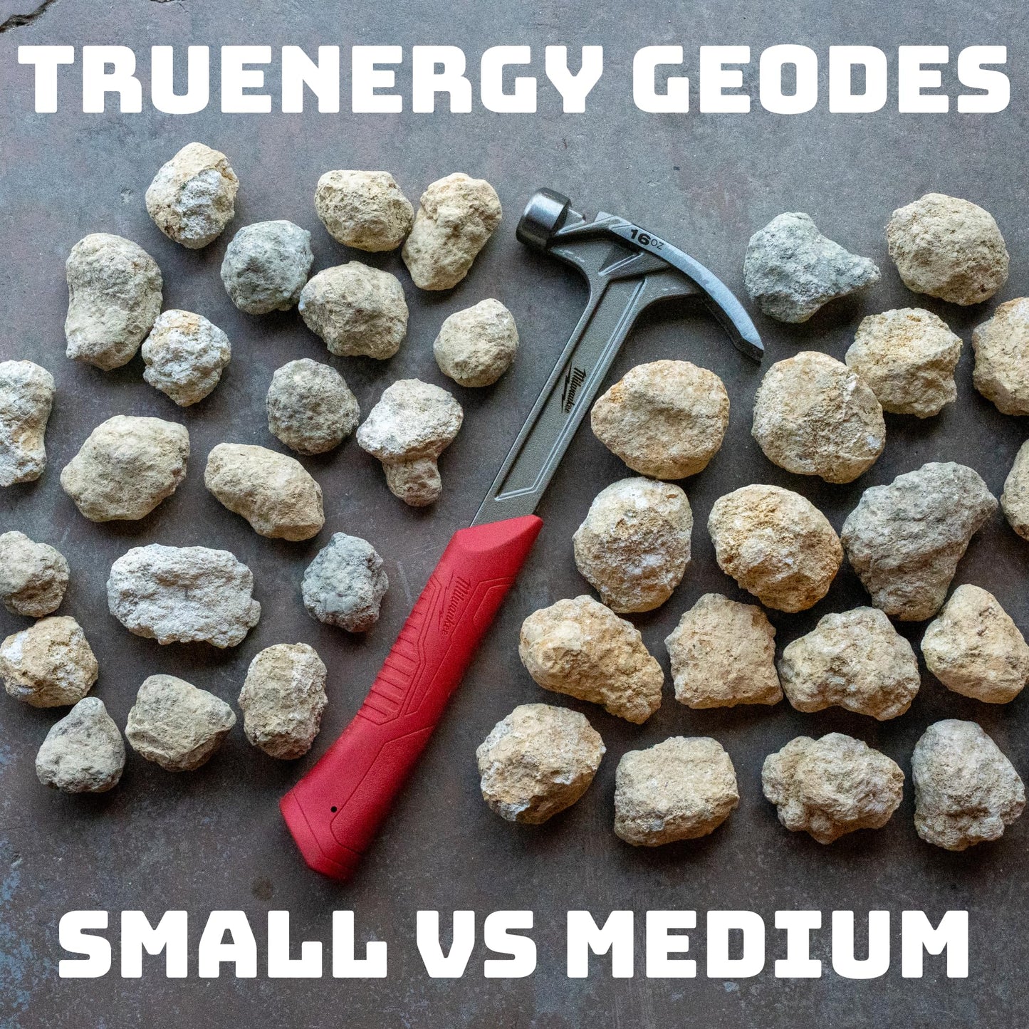 TruEnergy 20 Break Your Own Geode Kit - Natural Premium Geodes, Easy Crack-Open Experience, Small Size (1.0"-1.5"), STEM Activity
