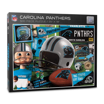 YouTheFan NFL Carolina Panthers Puzzle - 500 Pieces, Cardboard, Team Colors, Model 0951254