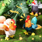 Kasyat 6 Pieces Mini Plush Furry Animal Toys Soft Plush Horse Pig Cattle Rabbit Dog Sheep Hen Doll Stuffed Plush Animals For Christmas Stocking Stuffers Birthday Party Decoration(Chicken And Rooster)