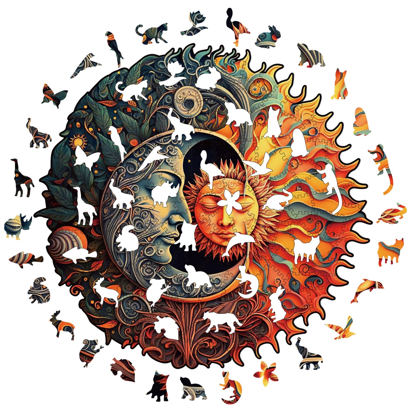 Wooden Puzzles For Adults, 200 Pieces Wood Puzzles, Irregular Animal Shaped Unique Wooden Jigsaw Puzzles, Creative Ghristmas Gift For Teenagers And Adults