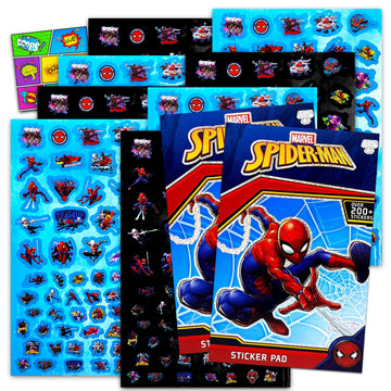 Spiderman Homcoming Stickers Party Favors Bundle of 12 Spiderman Sticker Sheets and 2 GWW Specialty Reward Stickers