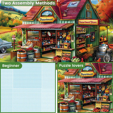 300 Piece Jigsaw Puzzle For Adults Large Piece Shop Puzzle Recycled Cardboard Paper Puzzles Coolest Difficult Puzzles For Kids Adults Elderly Perfect For Family Games 20.5 * 15In