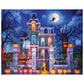 White Mountain 1000 Piece Halloween Jigsaw Puzzle Fall and Autumn Haunted Puzzles Large Pieces Gift for mature-themeds and Family 24x30 - House of Horror