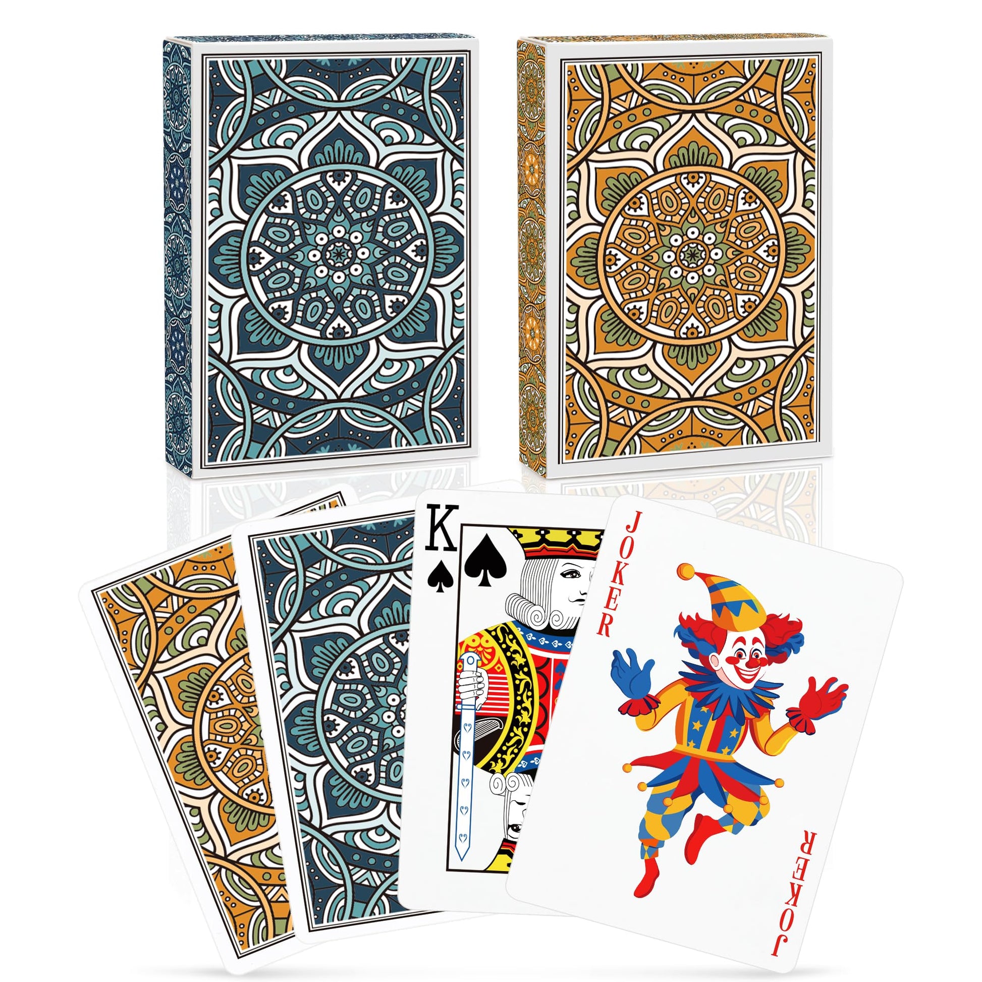 Playing Cards 2 Pack Deck Of Cards,Standard Poker Cards Professional Set,Fun Card Games For Adults,Easy Shuffle Unique Design Ca