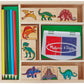 Melissa & Doug Wooden Stamp Set: Dinosaurs - 8 Stamps, 5 Colored Pencils, 2-Color Stamp Pad Kids Arts And Crafts, Washable Ink Pads For Kids, Dinosaur Stamps For Ages 4+ - Fsc-Certified