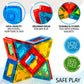 SUNNY AUNTIE Magnetic Tiles Building Set, 56 PCS STEM Toy for Kids 3-8, Multicolor Plastic Blocks, MPTSmallSets
