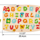 Hape Multicolor Alphabet Peg Puzzle Game - Educational Toy for Kids, 5'' x 2'' Size, Perfect for Learning and Play