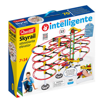 Quercetti Skyrail Ottovolante Elevator Playset, 360 Pieces Marbles,Qa6661