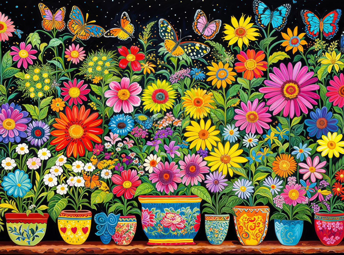 Cross & Glory - Floral Fantasia: A Butterfly'S Haven - 1000 Piece Jigsaw Puzzle For Adults | Glare-Free | Colorful Garden And Butterfly Scene | Flower Puzzle
