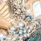 Partywoo Metallic Silver Balloons, 130 Pcs Silver Balloons Different Sizes Pack Of 18 12 10 5 Inch Silver Balloon Arch Kit Balloon Garland For Birthday, Graduation, Party Decorations, Silver-G102