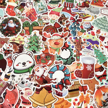 Aowdiao Christmas Stickers 200 Pcs Cute Merry Christmas Vinyl Stickers For Water Bottles Scrapbooking Crafts Funny Christmas Hol