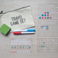Travel Game Set For Kids - Reusable Dry Erase Games - Activity Bag - 4 Pack With Markers And Bag
