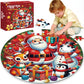 Christmas Floor Puzzles For Kids Age 3-8, 70Pcs Giant Christmas Jigsaw Puzzles With Santa Claus And His Friends Educational Stocking Stuffers For Kids Girl Boys 4 5 6 7 8
