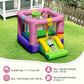 BOUNTECH Inflatable Bounce House, Kids Bouncy House with Slide, Jumping Area, Including 480W Blower, Oxford Carry Bag, Indoor Ca
