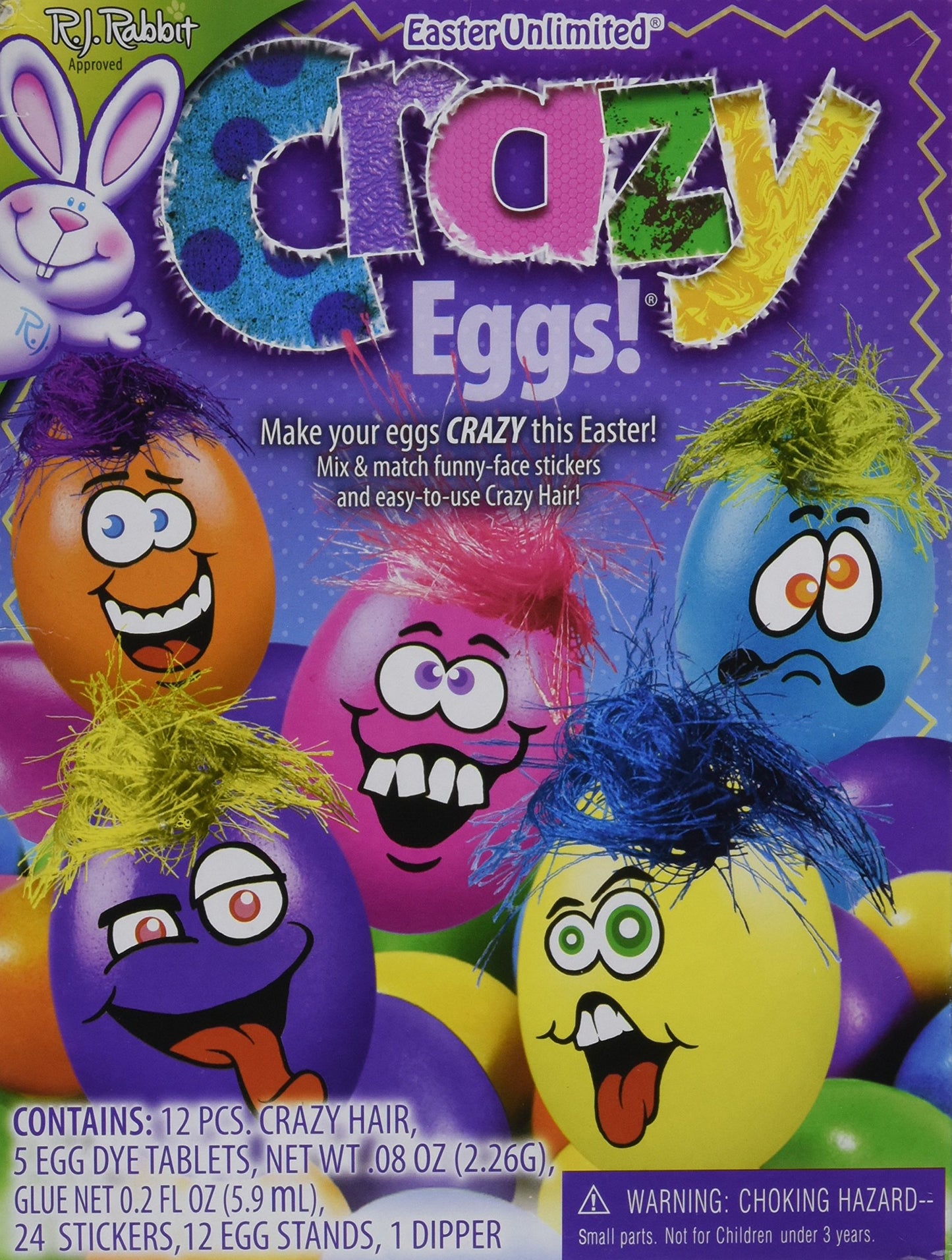 Fun World R.J. Rabbit Easter Crazy Eggs Coloring Kit - Model 1721C
