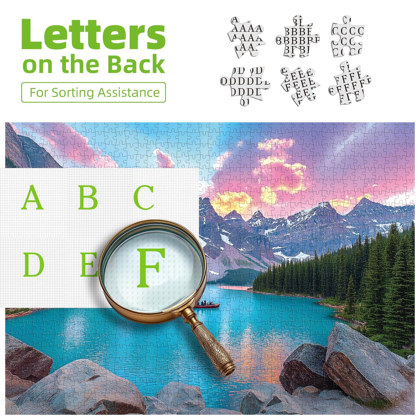 Blueforest 1000 Piece Moraine Lake Puzzle - Canadian Rockies Landscape  enhanced National Park Jigsaw Puzzle for mature-themeds Gift 27x20 Inch