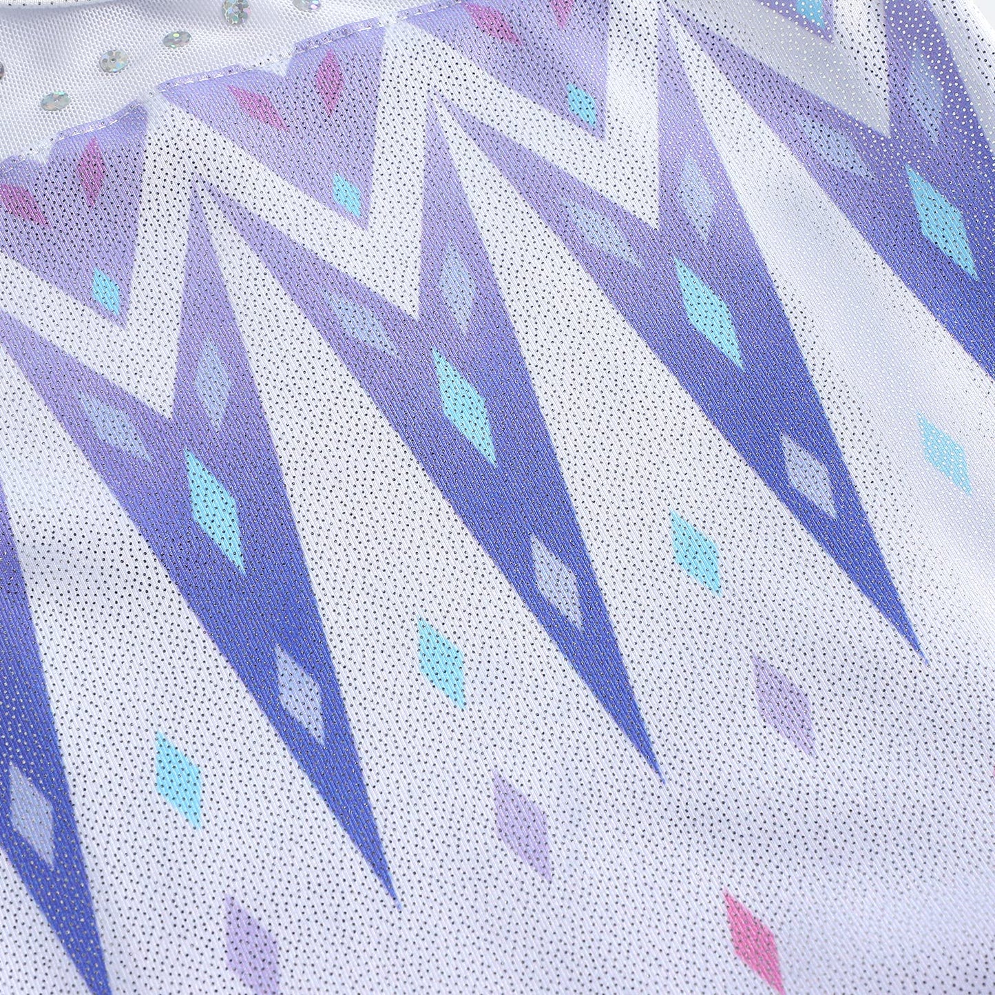 Eqsjiu Skirted Leotards With Skirt For Girls Gymnastics Purple Snow 7-8 7/8 Years Old White Purple Gradient Tulle Dress Little G