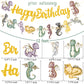 Dragon Birthday Party Banners 2Pcs Dragon Cutout Banners Fantasy Dragon Party Hanging Decorations Gold Dragon Party Banner for D