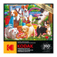Roseart - Kodak Premium - Puppies On A Picnic - 350 Piece Jigsaw Puzzle For Adults
