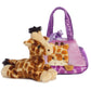Aurora World Fancy Pals Peek-A-Boo Giraffe Pet Carrier Orange, 7 Inches