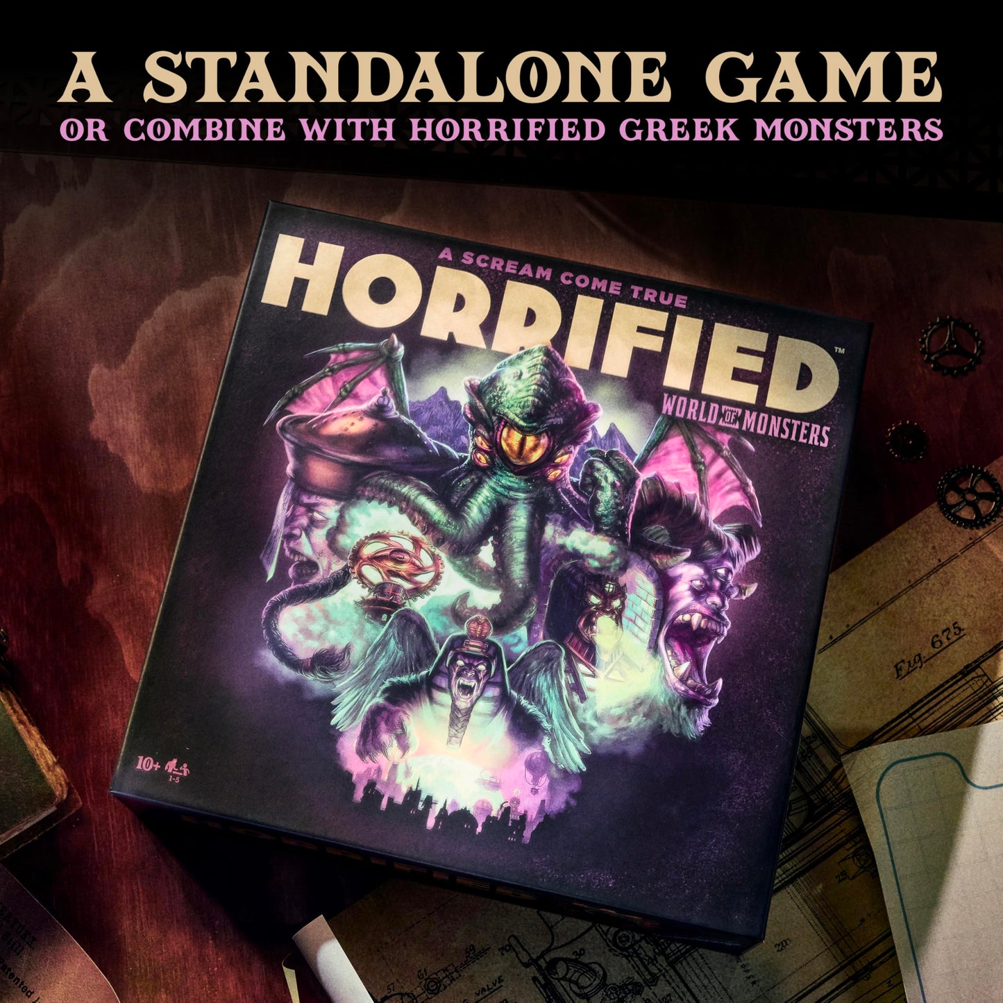 Ravensburger Horrified: World Of Monsters Cooperative Strategy Board Game For Ages 10 And Up