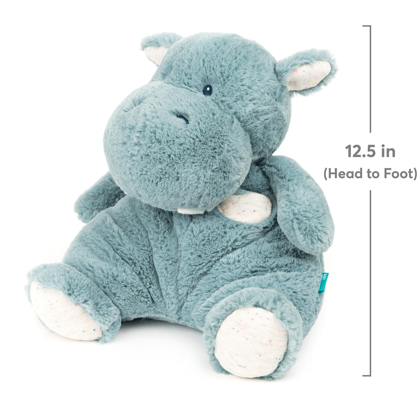 Gund Baby Oh So Snuggly Hippo Large Plush Stuffed Animal For Babies And Infants, Teal, 12.5
