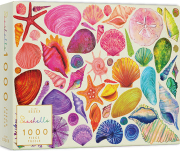 Elena Essex 1000 Piece Puzzle For Adults - Sea Shells, Puzzles For Adults 1000 Pieces, Colorful Beach Ocean Seashell, Puzzle 100