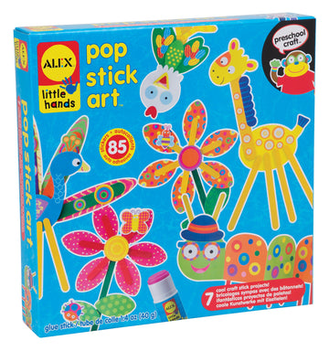 ALEX Toys Little Hands Pop Stick Art Craft Kit, Create Cute Animal and Flower Puppets, Allows Children to be Creative and Use th