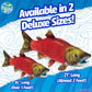 Real Planet Fishing Stuffed Animal - Sockeye Salmon Trout Bass Plush Stuffed Toy For Kids, Fishing Gifts For Men, Plush Freshwater Fish Toys (Salmon, 14') (14.25' Long)