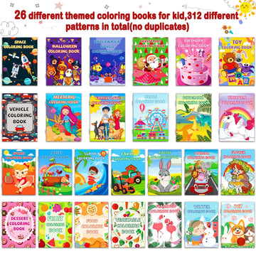 Glkuii 26Pack Coloring Books For Kids Ages 2-4-6-8-12, Small Bulk Coloring Books For Kids, Kids Birthday Party Favors Gifts Clas